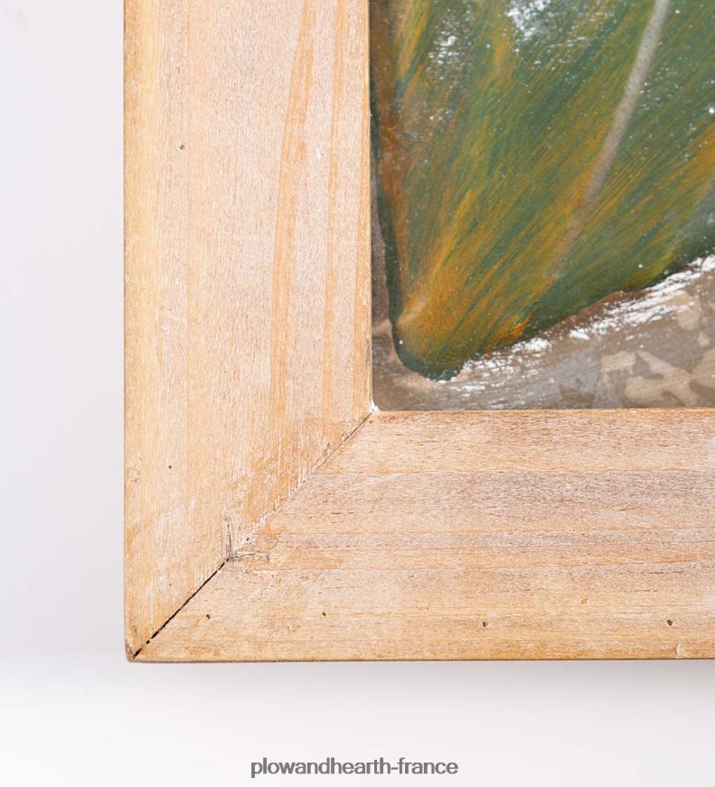 décoration murale en métal gaufré tournesol avec cadre en bois Plow & Hearth 8642F62344 articles ménagers