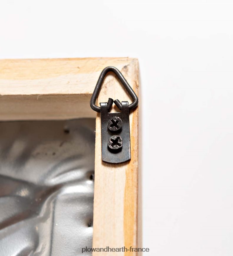 décoration murale en métal gaufré tournesol avec cadre en bois Plow & Hearth 8642F62344 articles ménagers