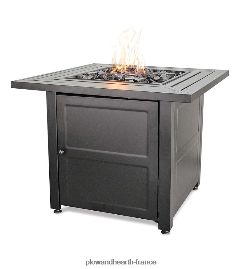 Foyer extérieur au gaz Gilbert avec manteau en acier Plow & Hearth 8642F61625 articles ménagers