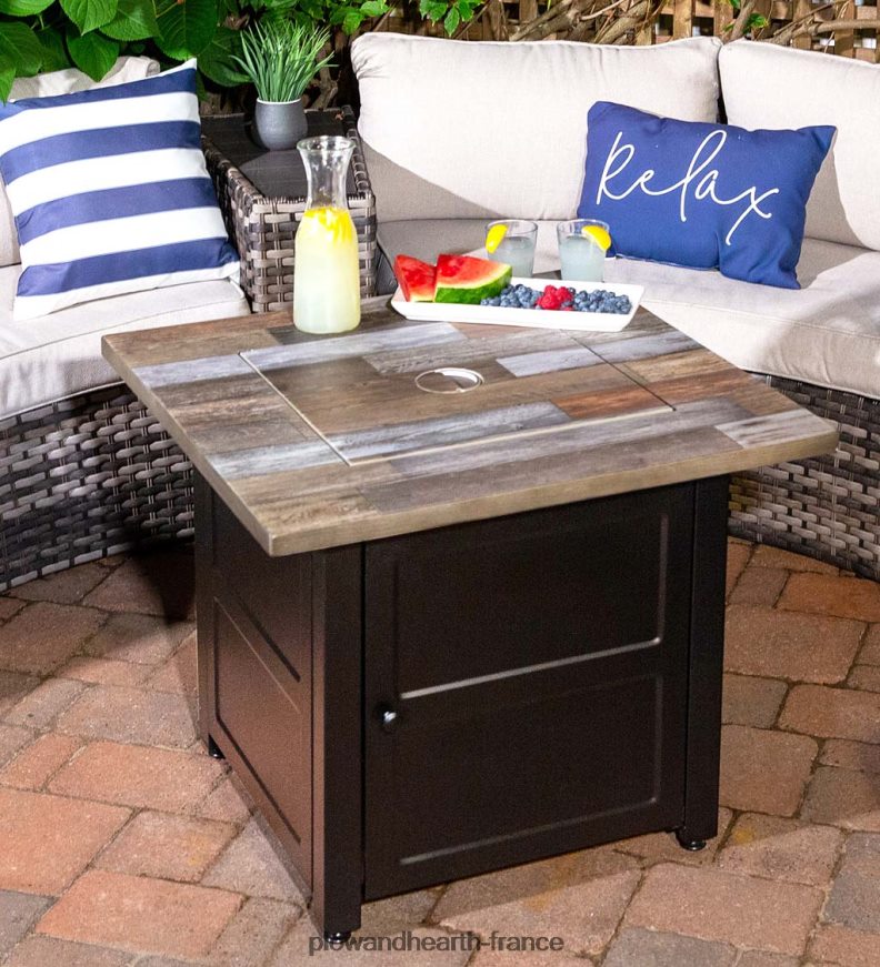 Foyer extérieur au gaz LP Beldon avec manteau en résine imprimée, 30 Plow & Hearth 8642F61601 articles ménagers