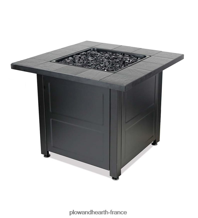 Foyer extérieur au gaz LP Brookdale avec manteau en carrelage estampé, 30 Plow & Hearth 8642F61617 articles ménagers