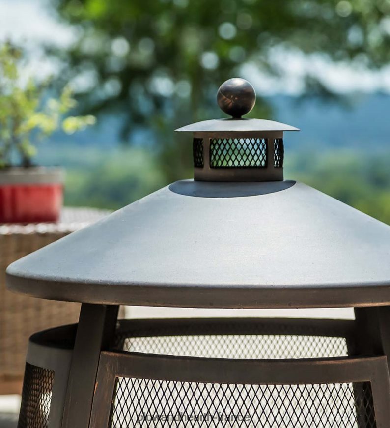 grand foyer en bronze avec cheminée Plow & Hearth 8642F61603 articles ménagers