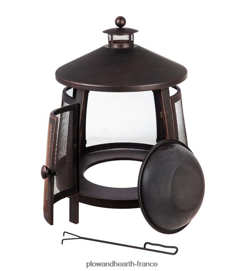 grand foyer en bronze avec cheminée Plow & Hearth 8642F61603 articles ménagers