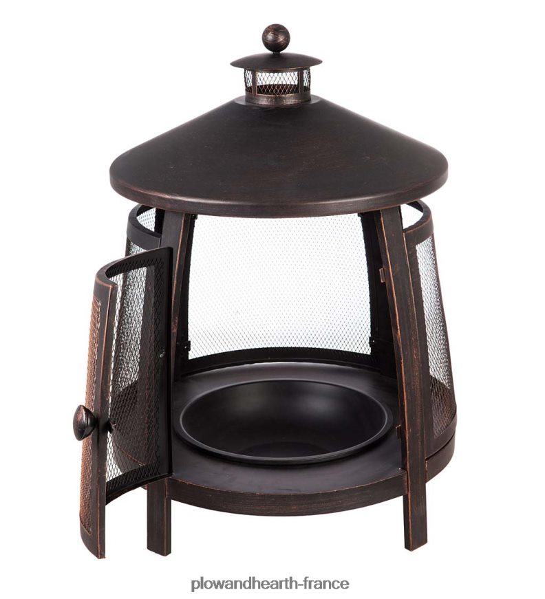 grand foyer en bronze avec cheminée Plow & Hearth 8642F61603 articles ménagers