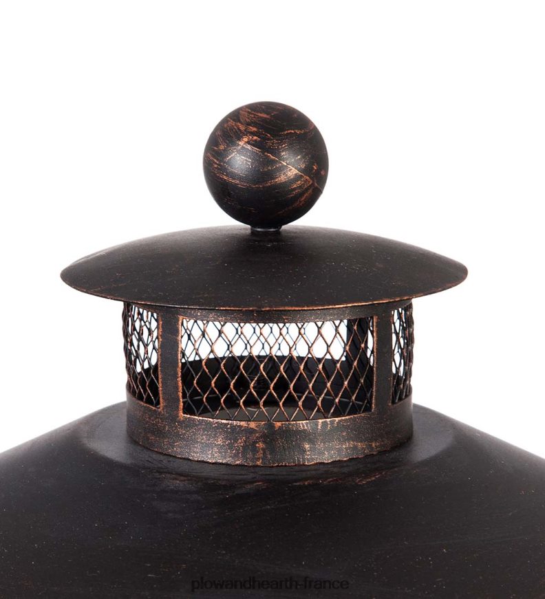 grand foyer en bronze avec cheminée Plow & Hearth 8642F61603 articles ménagers