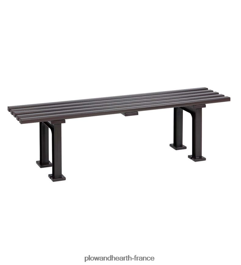 banc de jardin sans dossier résistant aux intempéries de qualité commerciale - blanc Plow & Hearth 8642F61131 articles ménagers