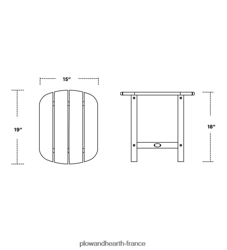chaise à bascule en polywood - vert Plow & Hearth 8642F61116 articles ménagers