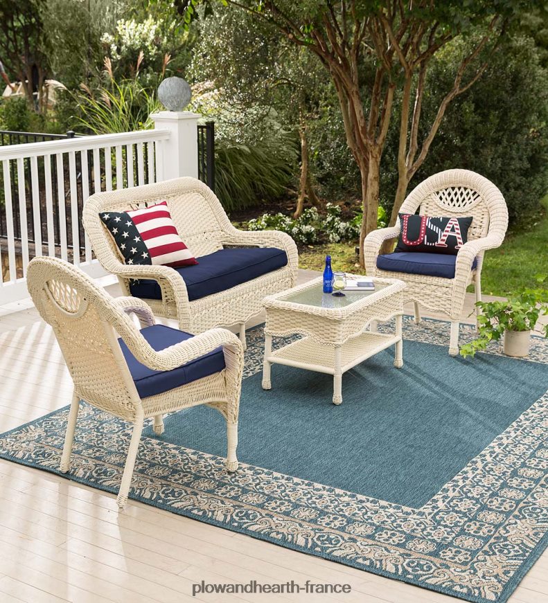 ensemble de canapés en osier Prospect Hill Plow & Hearth 8642F61091 articles ménagers