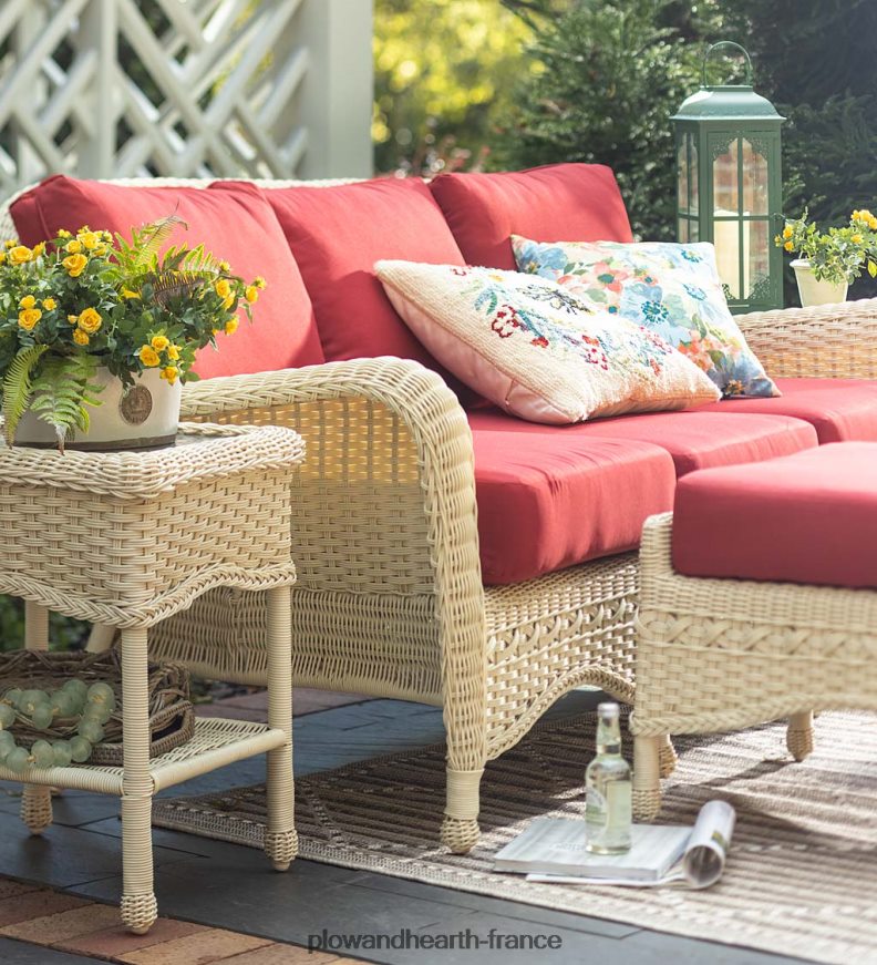 ensemble de canapés en osier Prospect Hill Plow & Hearth 8642F61091 articles ménagers