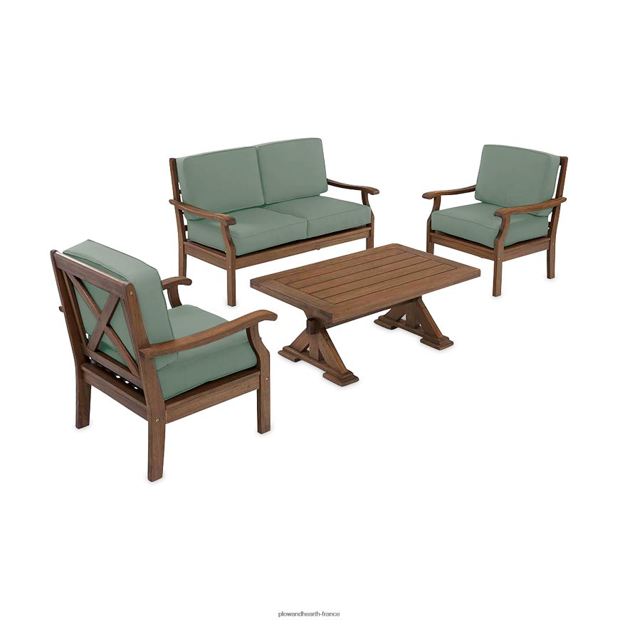 ensemble de causeuse à sièges profonds Claremont avec coussins - marine minuit Plow & Hearth 8642F61127 articles ménagers