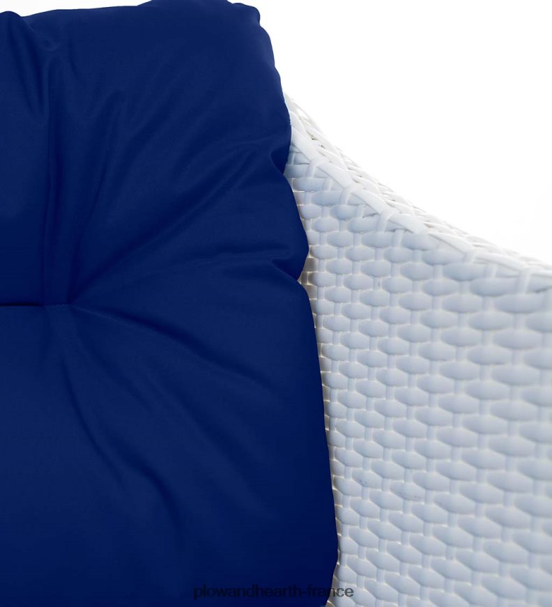 ensemble de discussion Harbour Moon avec poufs escamotables et table glacière - blanc Plow & Hearth 8642F61098 articles ménagers