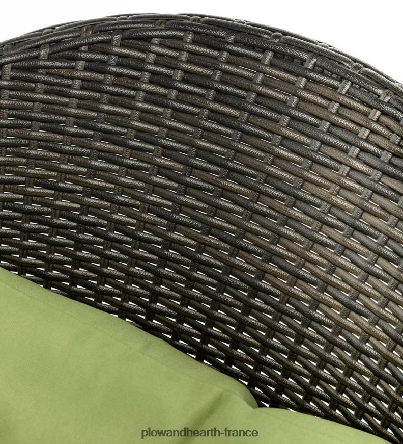 ensemble de meubles de patio en osier avec coussins - vert clair Plow & Hearth 8642F61099 articles ménagers