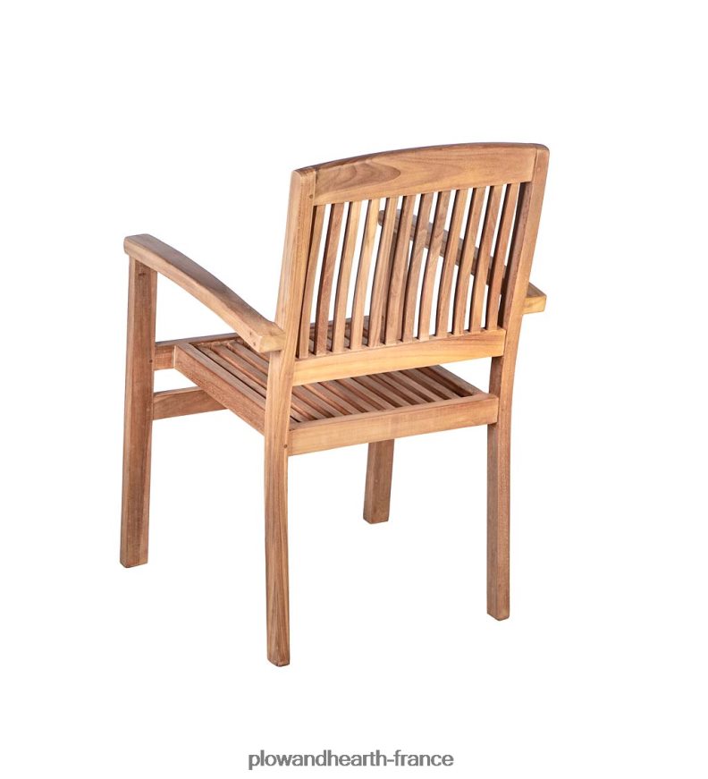 ensemble de salle à manger en teck, ensemble 7 pièces Plow & Hearth 8642F61103 articles ménagers