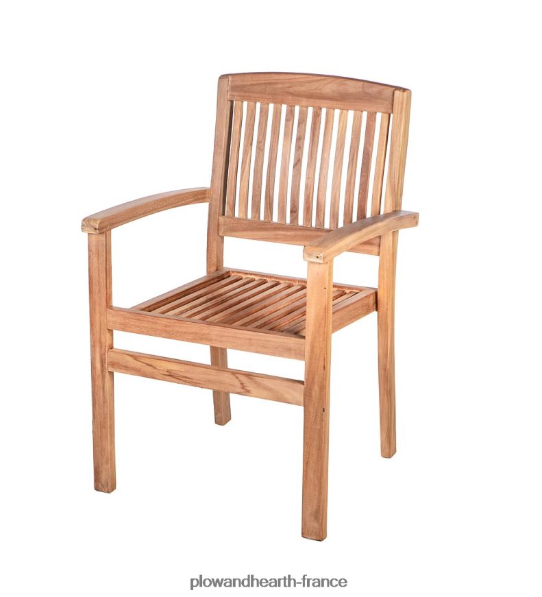 ensemble de salle à manger en teck, ensemble 7 pièces Plow & Hearth 8642F61103 articles ménagers