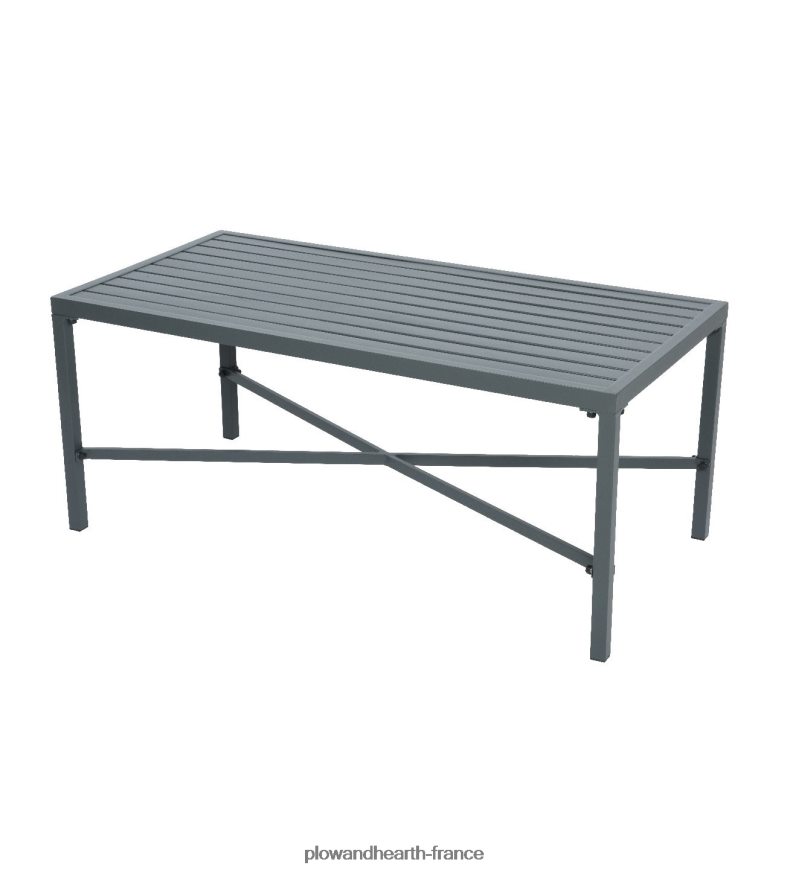 sièges de patio extérieurs en fonte d'aluminium arlington avec coussins, ensemble de 4 pièces Plow & Hearth 8642F61140 articles ménagers