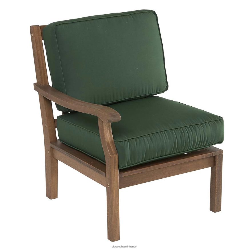 sièges sectionnels d'extérieur en eucalyptus Claremont avec coussins Plow & Hearth 8642F61122 articles ménagers