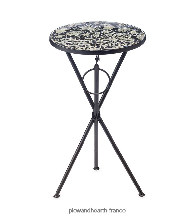 table d'appoint pliante à croquis floral intérieur/extérieur Plow & Hearth 8642F61184 articles ménagers