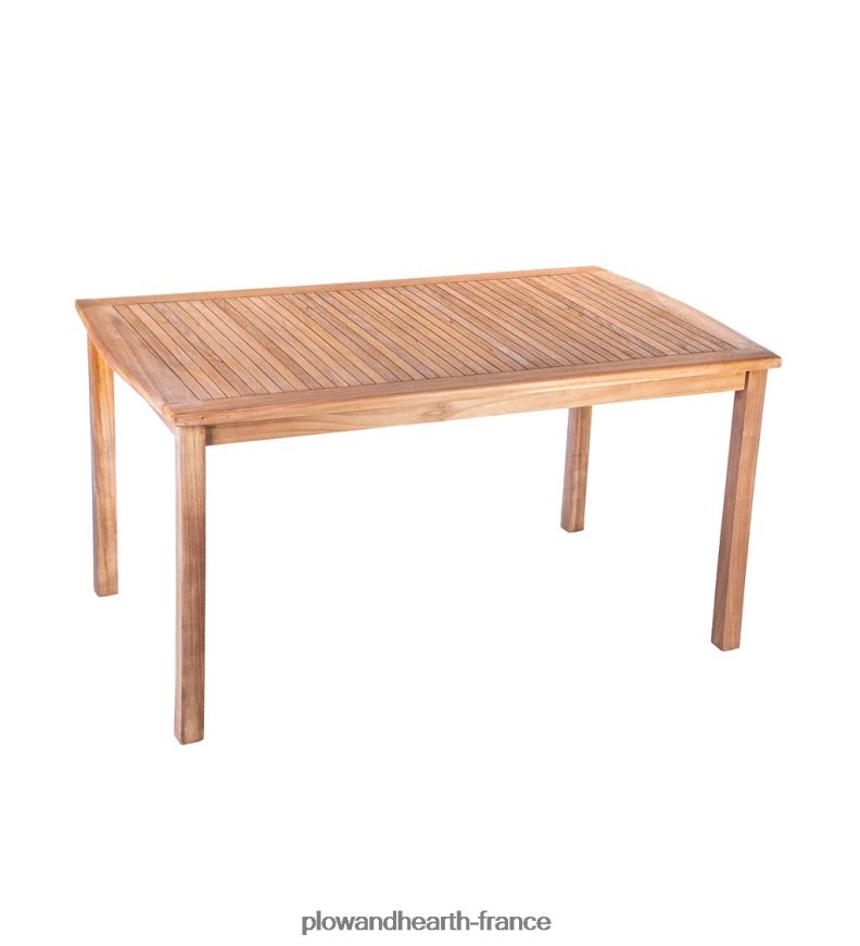 table à manger rectangulaire en teck Plow & Hearth 8642F61163 articles ménagers