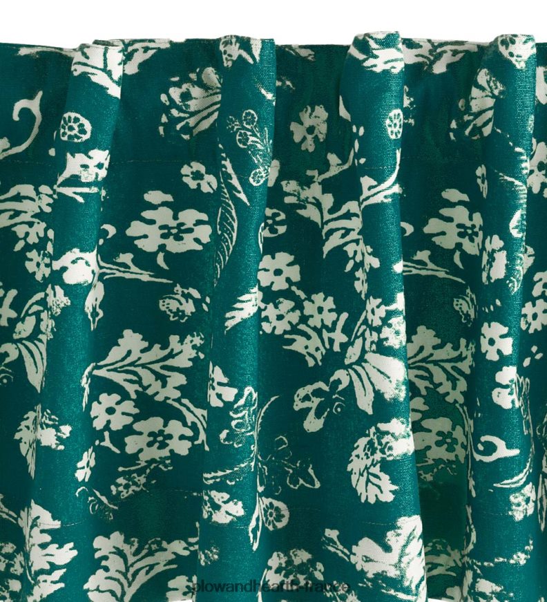 Panneau de rideau isolé à passe-tringle en damassé floral, 42 l x 63 l - rouge Plow & Hearth 8642F63148 articles ménagers