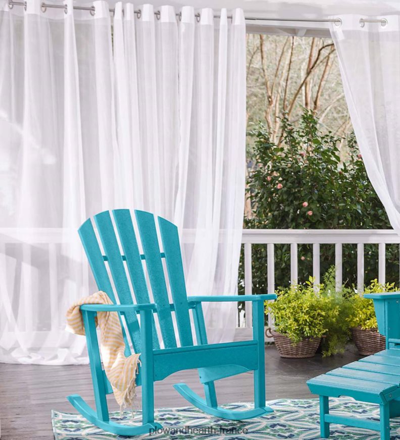 Rideau d'extérieur à œillets filé au soleil, 54 l x 108 L - taupe Plow & Hearth 8642F63162 articles ménagers