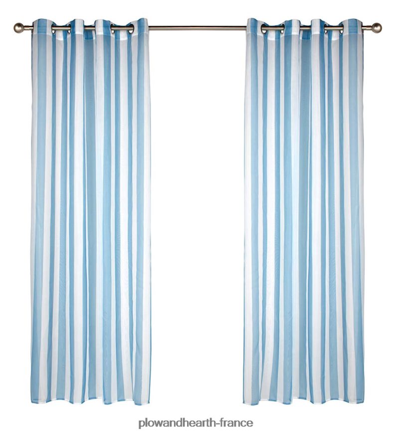 panneau de rideau extérieur rayé escape Plow & Hearth 8642F61473 articles ménagers