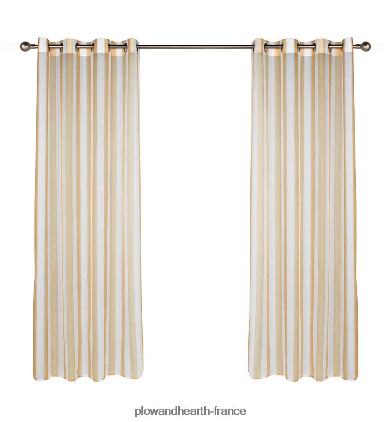 panneau de rideau extérieur rayé escape Plow & Hearth 8642F61473 articles ménagers