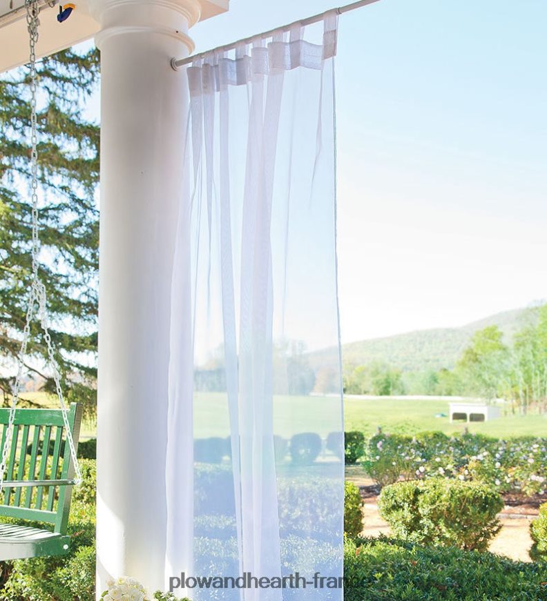 panneau transparent à languette de rideaux velcro extérieurs Plow & Hearth 8642F61472 articles ménagers