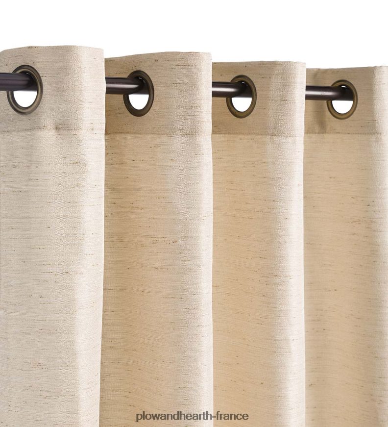 panneau de rideau extérieur en toile de jute avec œillets Plow & Hearth 8642F61469 articles ménagers