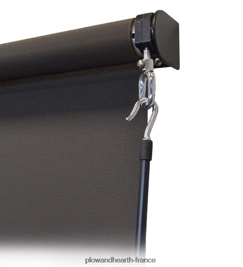 pare-soleil extérieur enroulable de luxe avec manivelle sans fil Plow & Hearth 8642F61461 articles ménagers