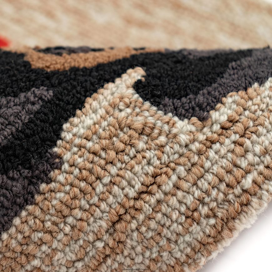 Tapis décoratif de teckels de Noël crocheté à la main intérieur/extérieur Plow & Hearth 8642F61338 articles ménagers