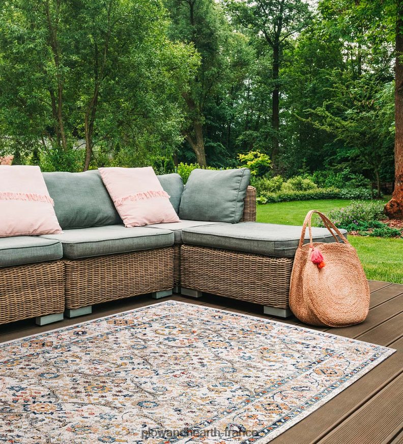 Tapis de jardin Pénélope intérieur/extérieur Plow & Hearth 8642F61428 articles ménagers