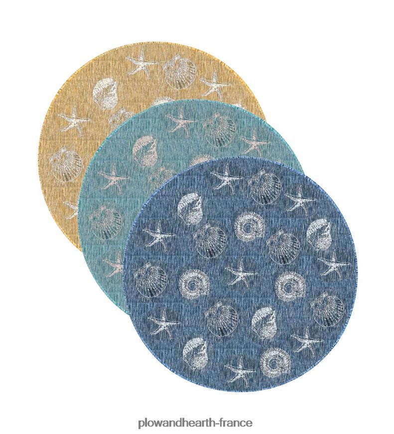 Tapis en polypropylène à coques texturées intérieur/extérieur Plow & Hearth 8642F61367 articles ménagers