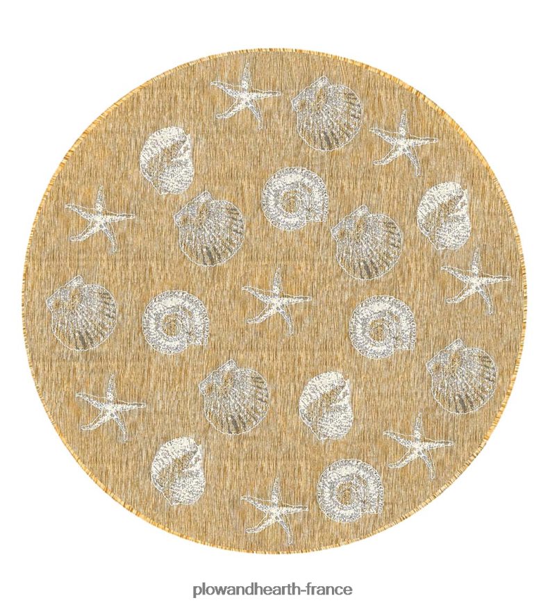 Tapis en polypropylène à coques texturées intérieur/extérieur Plow & Hearth 8642F61367 articles ménagers