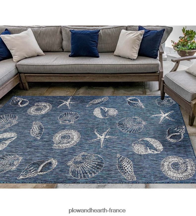 Tapis en polypropylène à coques texturées intérieur/extérieur Plow & Hearth 8642F61367 articles ménagers