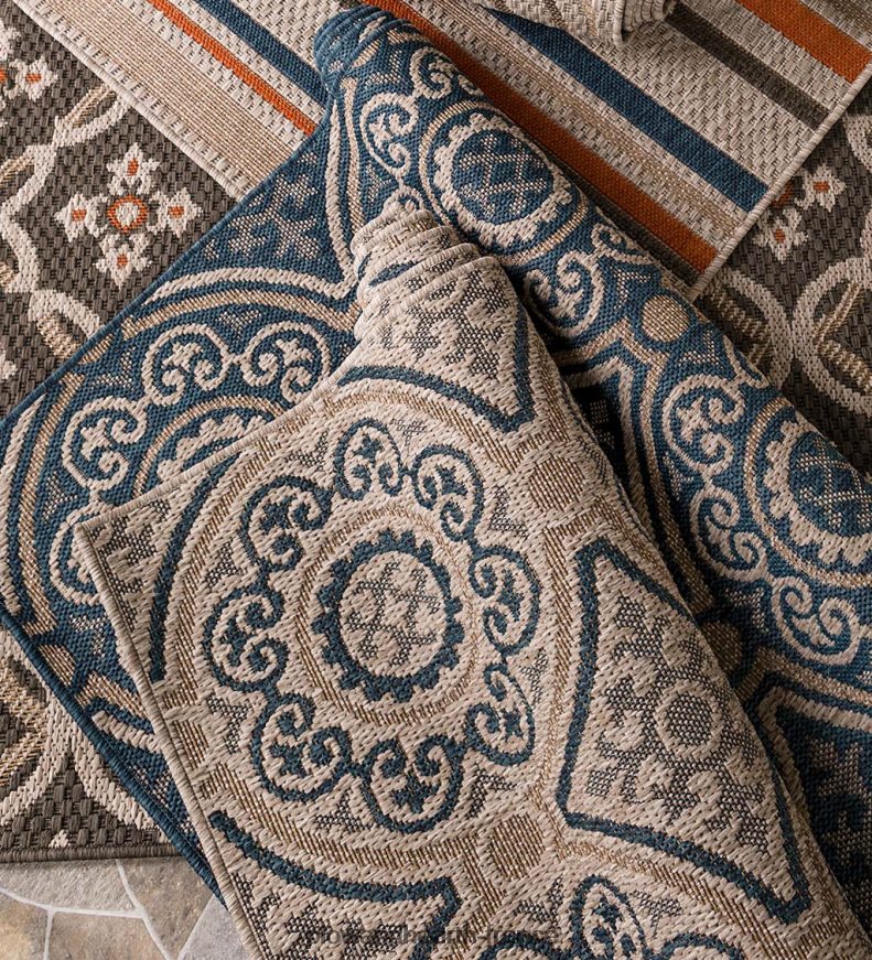 Tapis intérieur/extérieur Cambridge Circles Plow & Hearth 8642F61394 articles ménagers