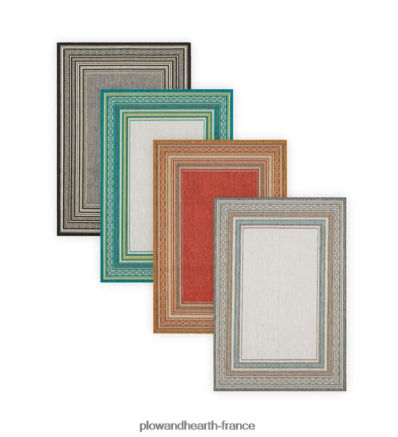 Tapis intérieur/extérieur en polypropylène avec bordure la grange Plow & Hearth 8642F61354 articles ménagers