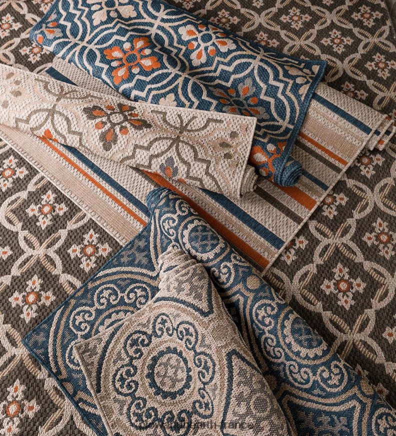 Tapis intérieur/extérieur à rayures Cambridge Plow & Hearth 8642F61417 articles ménagers