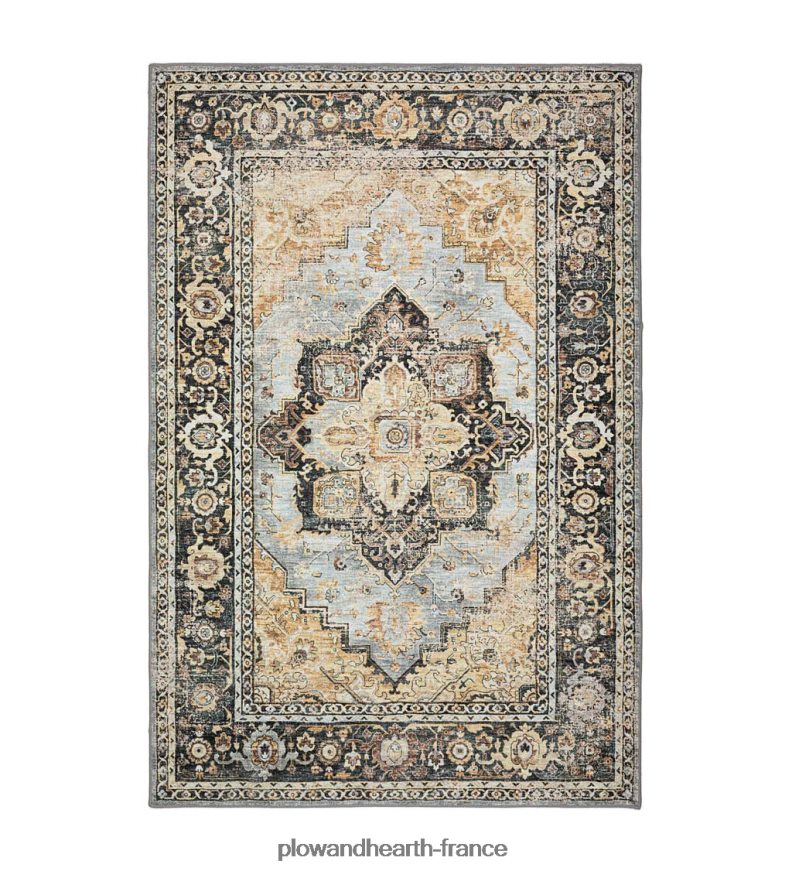 Tapis médaillon de moulin de tombes d'intérieur/extérieur Plow & Hearth 8642F61318 articles ménagers