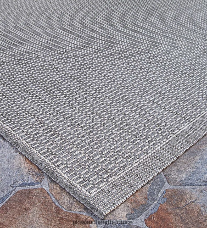 Tapis texturé en polypropylène intérieur/extérieur véranda, 2'3 x 11'9 - noir Plow & Hearth 8642F61432 articles ménagers