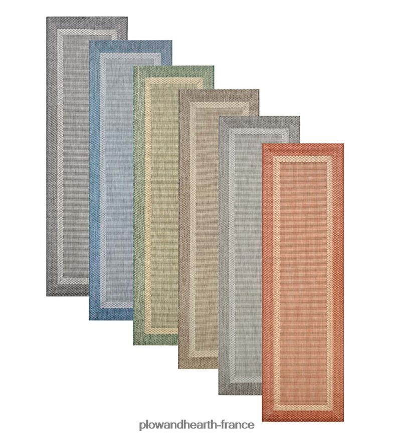 Tapis vinyl pour intérieur/extérieur en polypropylène avec cadre de véranda Plow & Hearth 8642F61404 articles ménagers