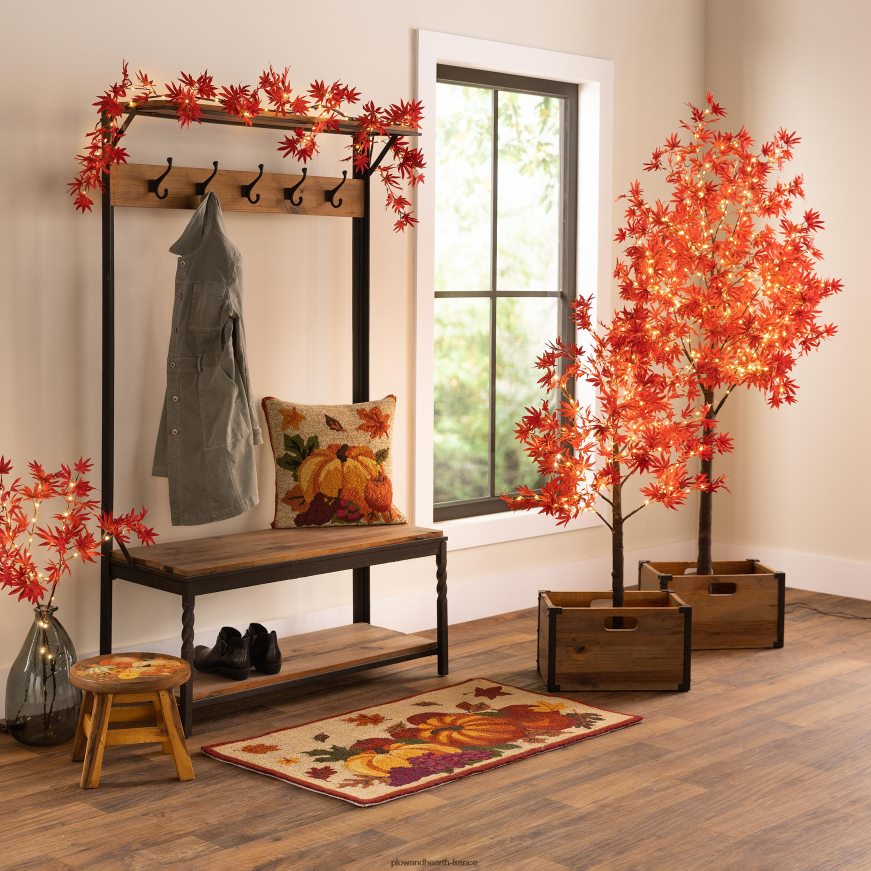 tapis d'appoint en polypropylène crocheté intérieur/extérieur avec prime d'automne Plow & Hearth 8642F61312 articles ménagers