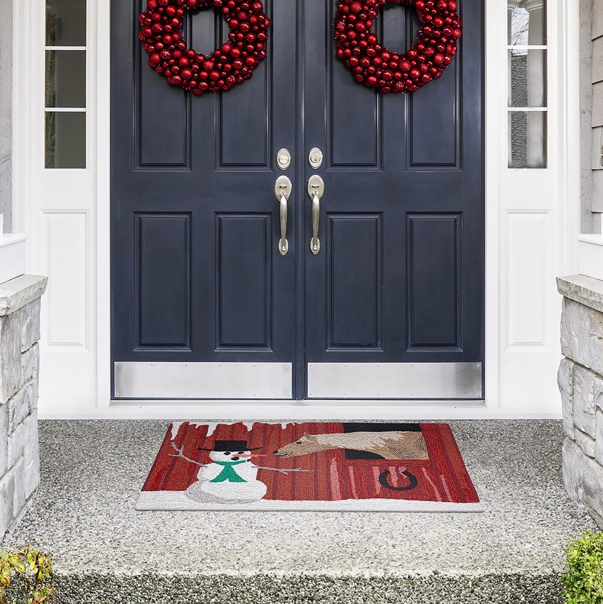 tapis d'appoint intérieur/extérieur crocheté à la main Plow & Hearth 8642F61328 articles ménagers