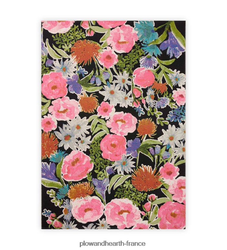 tapis floral Clarissa intérieur/extérieur avec fusil paper co. conception Plow & Hearth 8642F61339 articles ménagers
