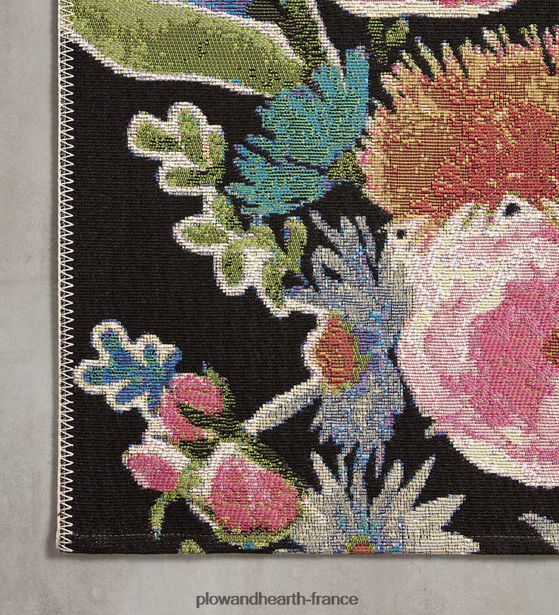 tapis floral Clarissa intérieur/extérieur avec fusil paper co. conception Plow & Hearth 8642F61339 articles ménagers