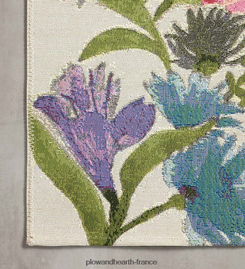 tapis floral Clarissa intérieur/extérieur avec fusil paper co. conception Plow & Hearth 8642F61339 articles ménagers