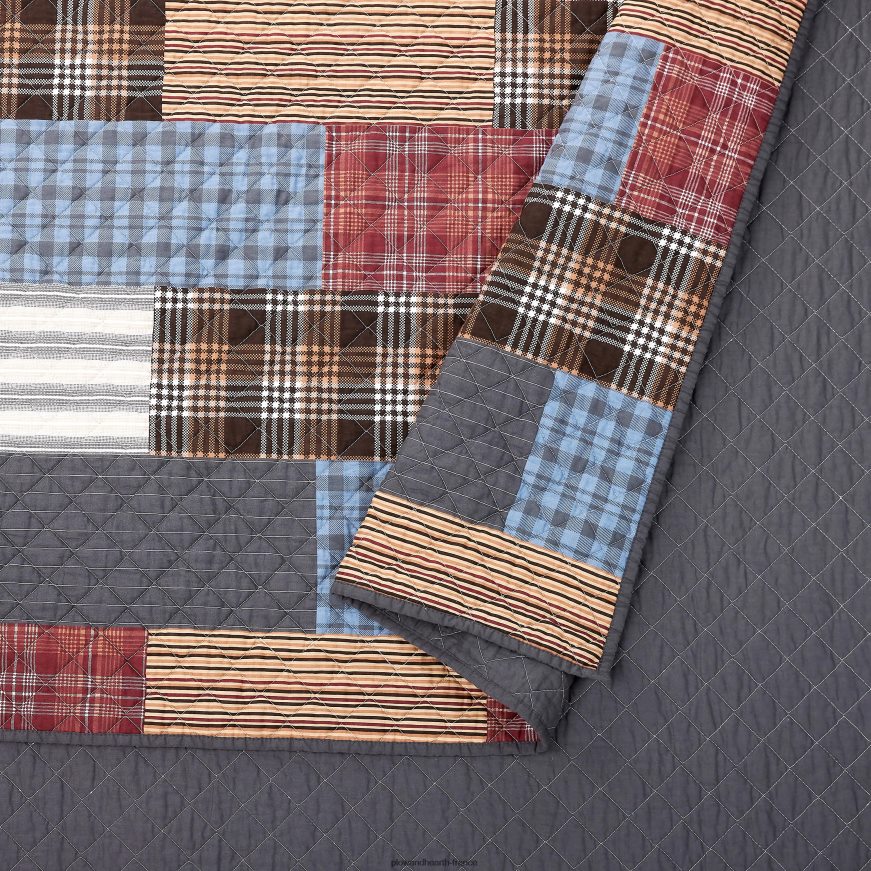 Ensemble 3 pièces de courtepointe en coton pour bord de cabine - grand lit/grand lit Plow & Hearth 8642F62653 articles ménagers