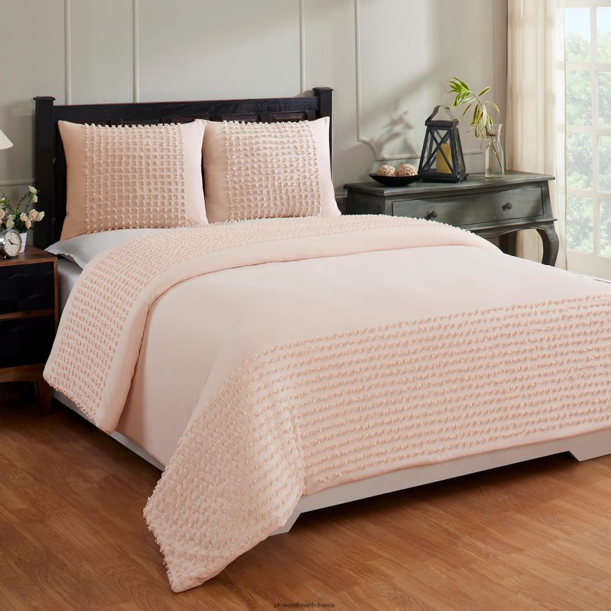 Ensemble d'édredon en coton avec taies décoratives Samantha - gris - très grand lit Plow & Hearth 8642F62662 articles ménagers