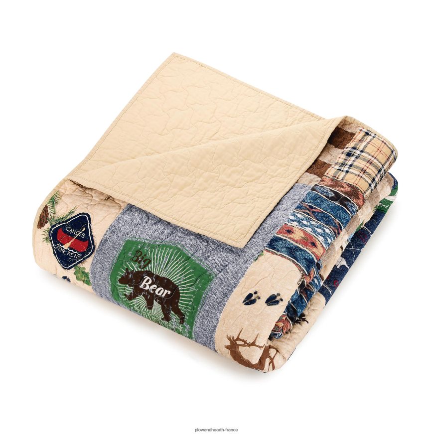 ensemble de courtepointe en coton sauvage 3 pièces - complet/grand lit Plow & Hearth 8642F62658 articles ménagers