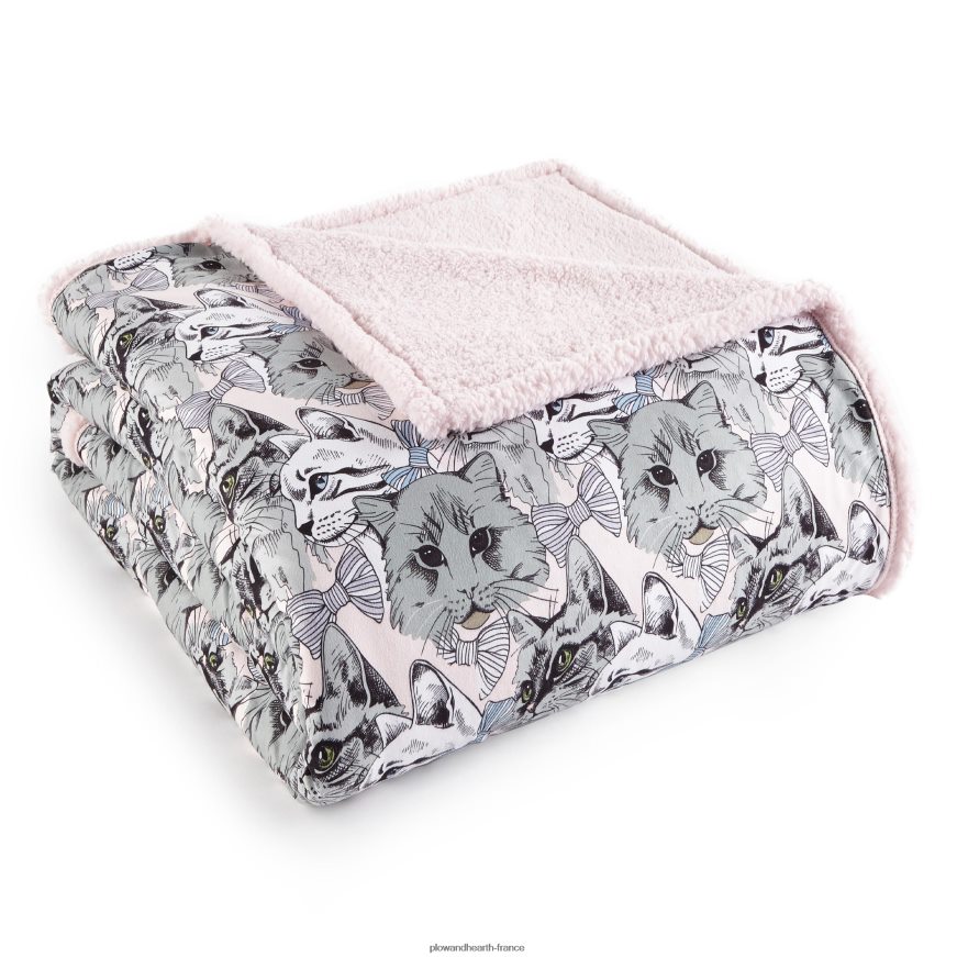 couverture sherpa en micro flanelle à motifs réversibles - plaid patch baies - king Plow & Hearth 8642F62687 articles ménagers