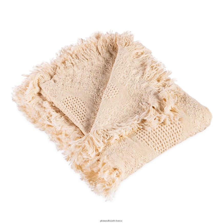 jeté coeur en coton tressé - blanc Plow & Hearth 8642F62691 articles ménagers